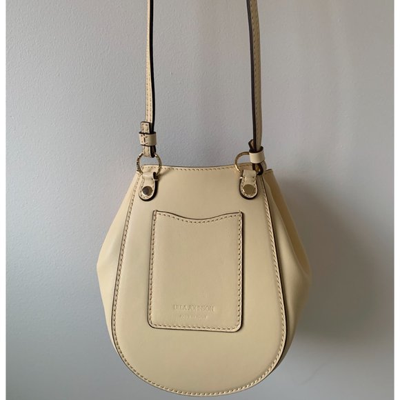 Ulla Johnson Paloma Ruched Leather Essential Pouch Transparent Yellow - Picture 3 of 5